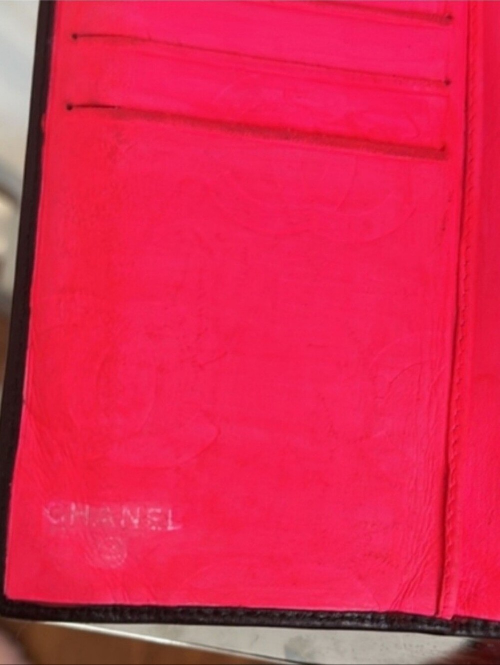 Chanel Cambon Ligne Black Quilted Leather Long Wallet Hot Pink Interior CC Logo - Picture 7 of 16